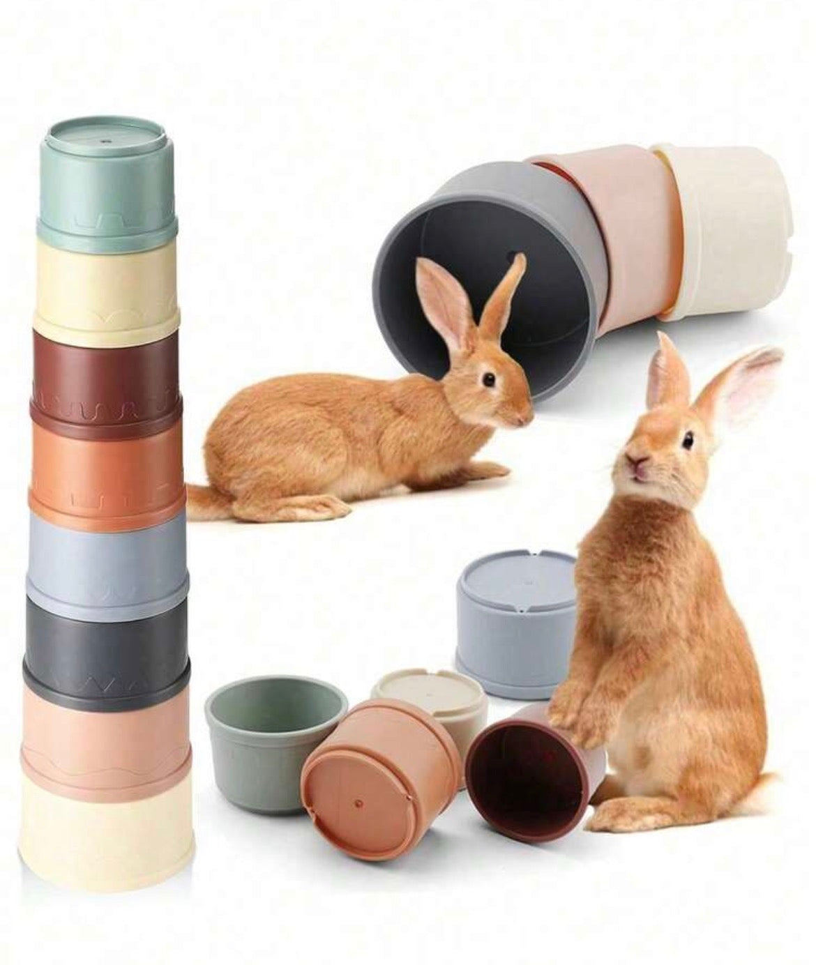 Tazas apilables para forrajeo