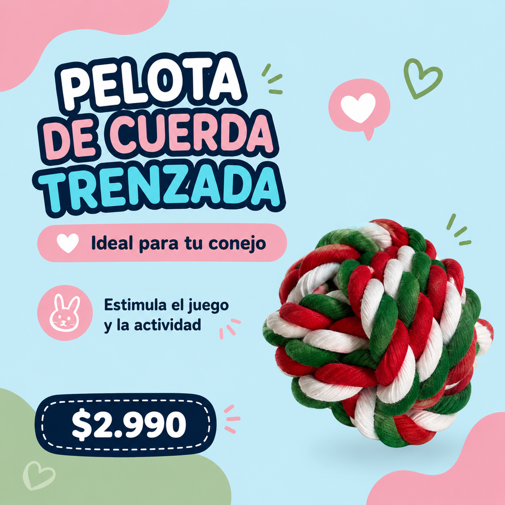 Pelota interactiva de cuerda trenzada